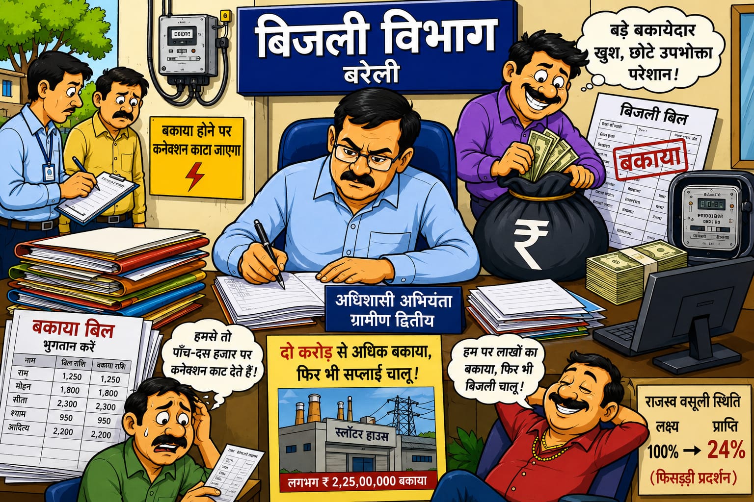 बिजली विभाग में लाखों का गबन, उपभोक्ताओं से वसूली खातों में जमा नहीं